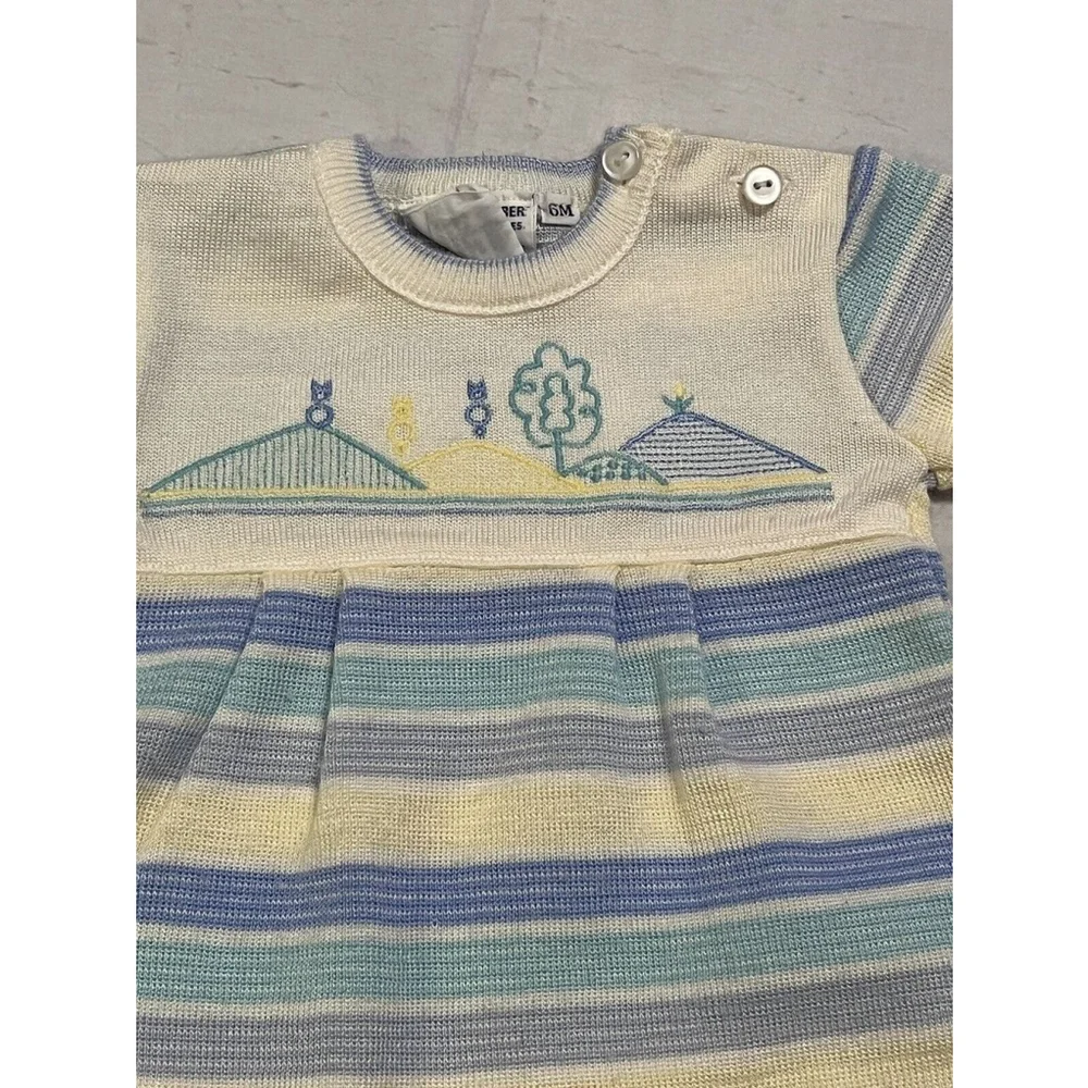 Vintage Friemanit Infant Baby One Piece Outfit Acrylic 6 Months